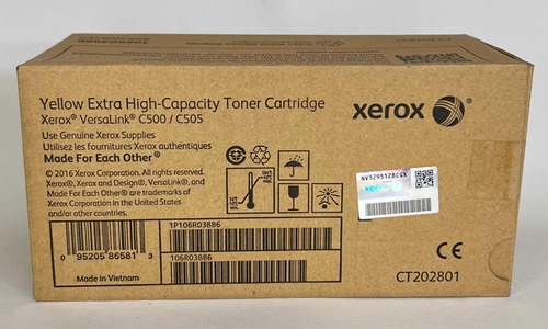 Toner Original Xerox Versalink C500 /c505 Amarillo 106r03836