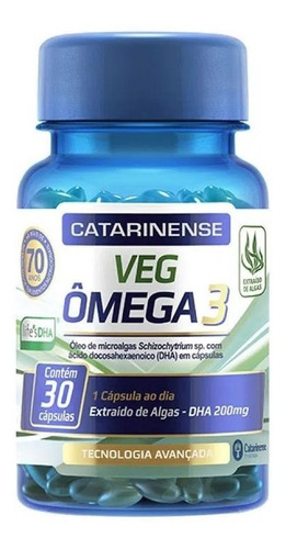 Suplemento Vegano - Ômega 3 Veg 30 Caps - Catarinense Pharma