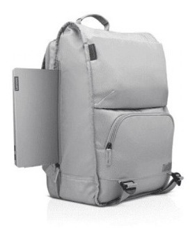 Mochila Lenovo Laptop 15.6 Gris Thin Varios Compartimentos