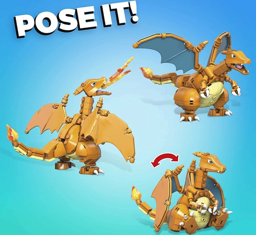 Charizard +200pzas +12cm Pokemon Mega Construx