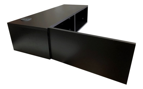 Repisa Flotante Para Tv Minimalista Color Negro Mate