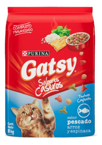 Gatsy Pescado 8kg Alimento Seco Para Gatos Gatarina Purina