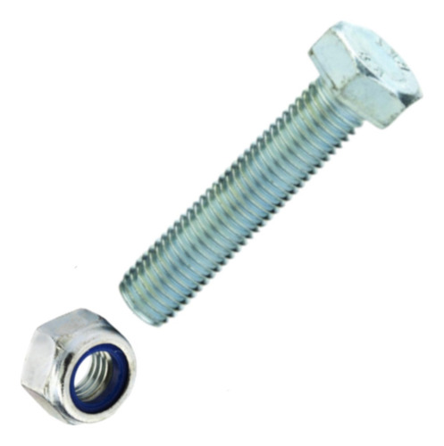 Parafuso Sextavado 1/4 X 1.1/4 Unc Com Porca Trava 50