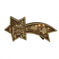 Comprar Pesebre Navideño Nacimiento Navideño Mdf Con Luz Estrella