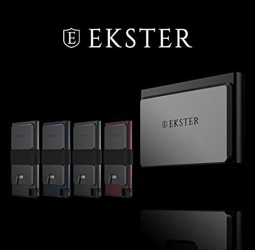 Billetera De Hombre Ekster Tarjetero Aluminio Azul
