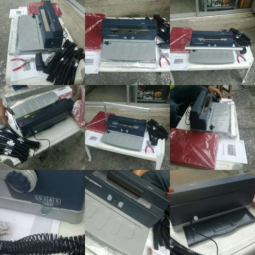 Imagen 1 de 10 de Anilladora A4 Con Rodillo Electrico Para Encuadernacion