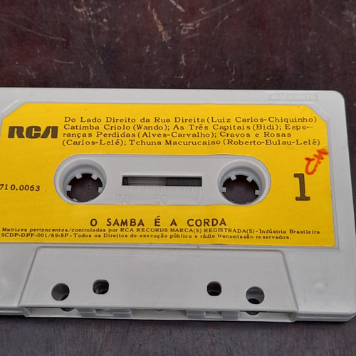 Imagem 5 de 7 de Fita Cassete K7 Os Originais Do Samba O Samba É A Corda