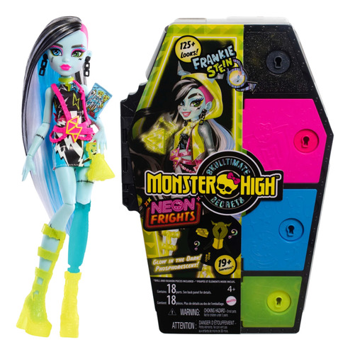 Monster High Skulltimates Secrets Frankie Neon Hnf79 Mattel