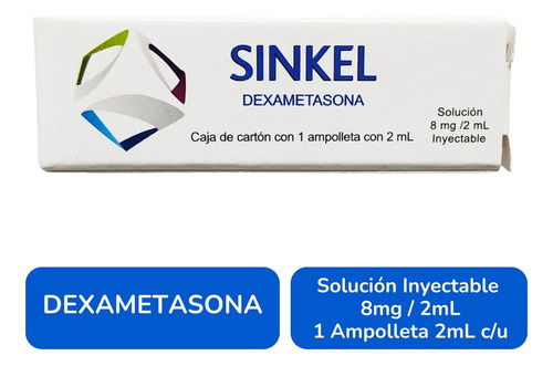 Sinkel Dexametasona 8 Mg/2 Ml Inyectable 1 Amp. 2 Ml Dankel