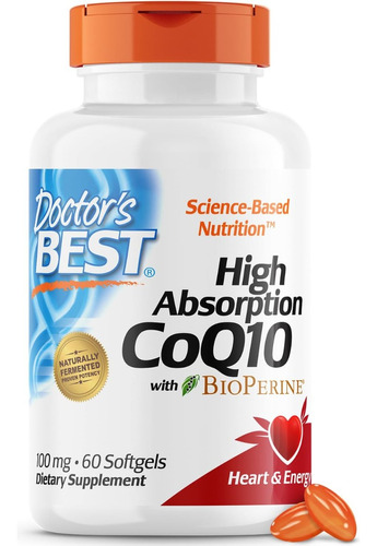 Coq10 De Alta Absorción 100 Mg Doctor's Best 60 Cápsulas Veg