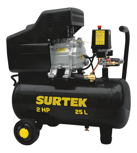 Compresor De Aire Eléctrico Lubricado 25l, 2hp, 127v Surtek
