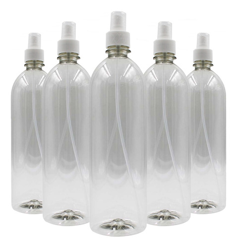 Botella Plastico Boston 1 Litro Atomizador Rociador Agua X12