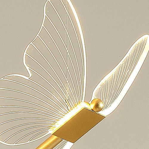 Lámpara Colgante Led De Mariposa, Lámpara Colgante De
