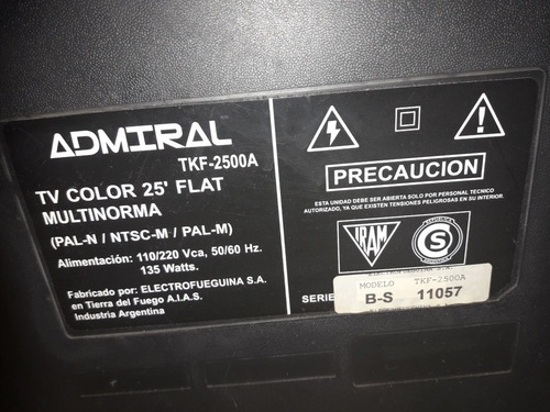 Tv Admiral 25 Pulgadas