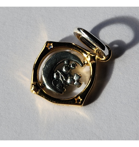 Charm Luna Pareja Mickey Minnie Plata925 Compatible Con P Luna Pareja Ratones