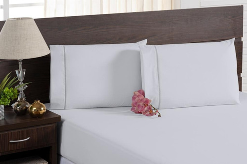 Jogo De Cama 100% Algodao Percal 200 Fios Casal Queen