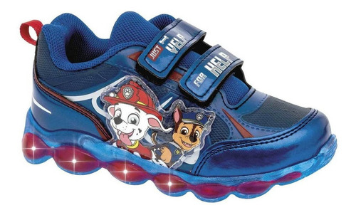 Tenis Paw Patrl Luces Niños Tci Marino 101-163