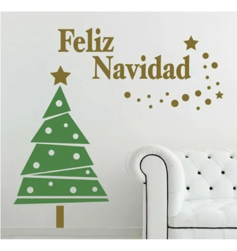 Vinil Decorativo Arbolito Navideño 