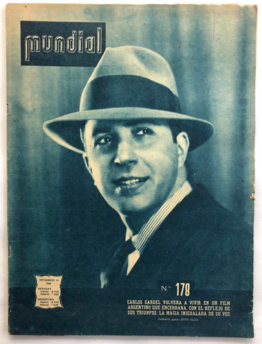 Revista Mundial N° 178 Carlos Gardel Septiembre 1948
