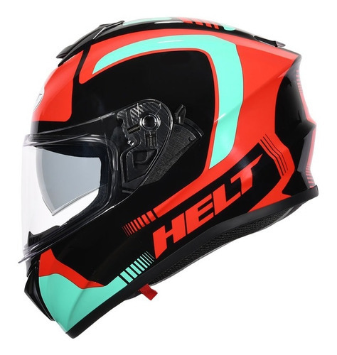 Capacete Helt Avant Glass Kandux Com Óculos Interno Cor Preto Tamanho do capacete 60