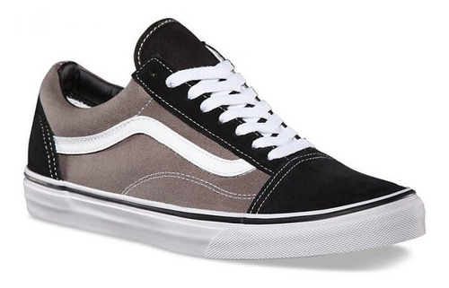 Imagen 2 de 6 de Zapatillas Vans Modelo Old Skool Negro Gris