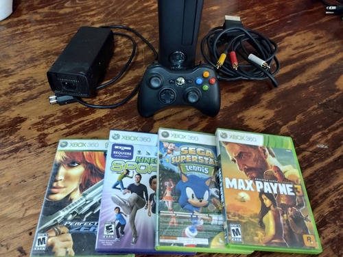 Xbox 360 Slim 4 Gb Kinect Control Y 5 Juegos Originales