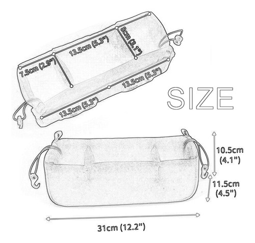 Bolsa Colgante Para Cochecito Con Múltiples Compartimentos,