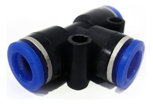 Tee União Reta Igual Emenda Pneumática 8mm X 1/4