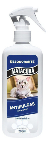 Banho Seco Anti Pulgas Para Gatos 200ml  Perfumado Felino 