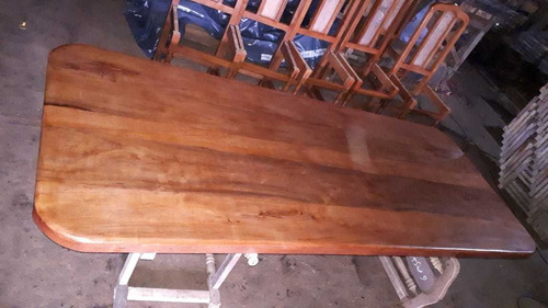 Imagen 2 de 3 de Mesa 3m + 12 Sillas Tapizadas Algarrobo