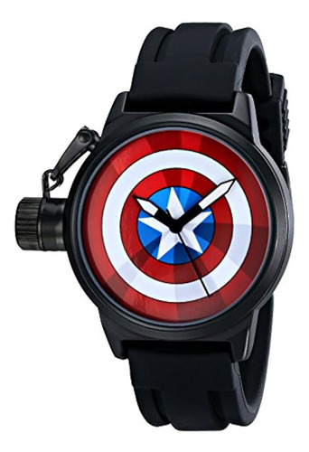 Marvel Men's W001753 The Avengers Captain America Analog-qua