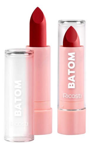Batom Vegano Cremoso Riscoti - Vermelho Quente