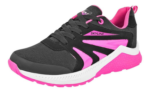 Tenis Deportivo Running Dama Skyline 1180 Negro Fuc 22-26 T6