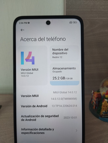 Xiaomi Redmi 12 Dual Sim 128 Gb Negro 4 Gb Ram Negro (Usado)
