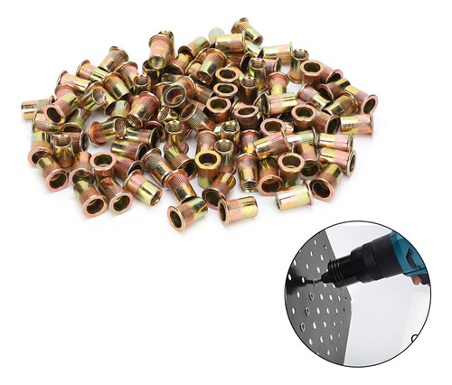 - Tuerca De Inserción Remache M10 Zinc Chapado En Color