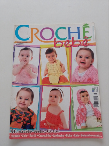 Revista Coleção Linhas Coats Crochê Bebê Vestido Saia  X184