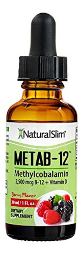 Natural Slim Metab 12 Sublingual Vitamina B12 2500 Mcg Gotas