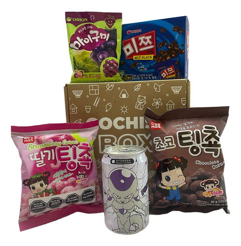 Combo Box Coreano Snacks + Gaseosas + 5 Productos