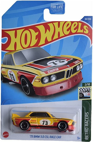 Hot Wheels &#39;73 Bmw 3.0 Csl Race Car, Retro Racers 2/10 .