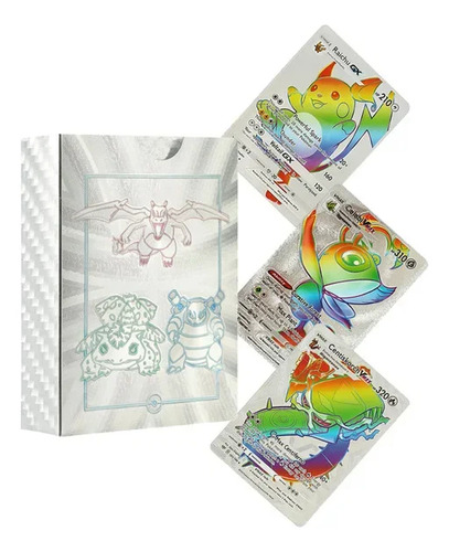 Mewtwo Gx +54 Cartas Pokémon Vmax Gx Vstar Rainbow Prateadas Idioma Inglês Vmax Gx V União De Aliados Shiny Brilhantes Holográficas