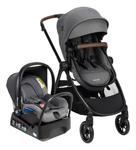 Carrinho De Bebê Anna³ Grey Bebê Conforto E Base Maxi Cosi