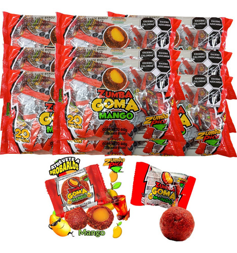 Gomita Tamarindo Mango Chile 220 Pz Zumba Goma Pica