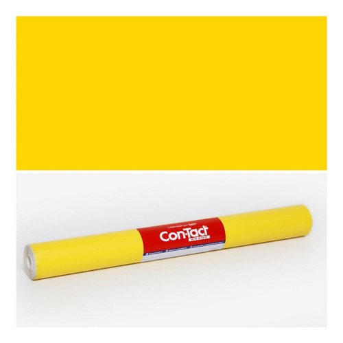Papel Adesivo Autocolante Fosco Opaco 45cm X 10mts Diversos Cor Amarelo