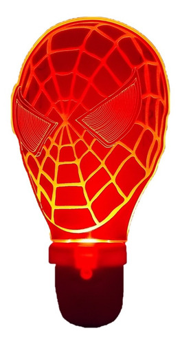 Abajur De Tomada Automático, Máscara Do Homem Aranha 3d