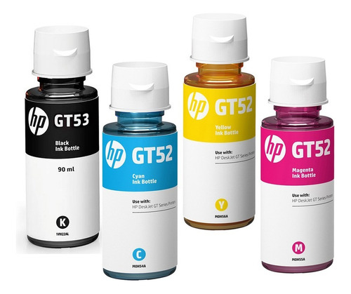 Tinta Gt52 Para Impresoras Gt310 Gt415 Gt5810 Ink580 Kit X 4
