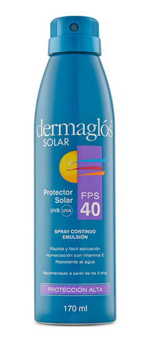 Protector Solar Dermaglos Spray Continuo Fps 40 X 170 Ml