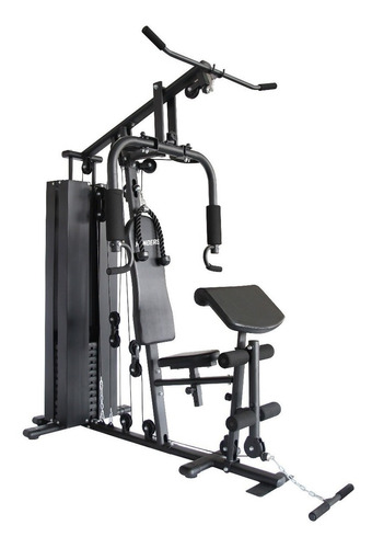 Gimnasio multifunción Randers ARG-63167 150kg tapizado negro estructura color negro