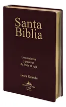 Comprar Santa Biblia Letra Grande: Concordancia Y Palabras De Jesús En Rojo, De Varios Autores. Editorial Sociedades Bíblicas Unidas, Tapa Blanda En Español