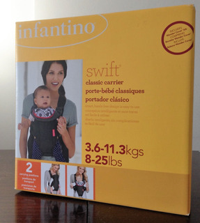 Nuevo Infantino Swift Classic bebé portador desde el nacimiento con caja e instrucciones