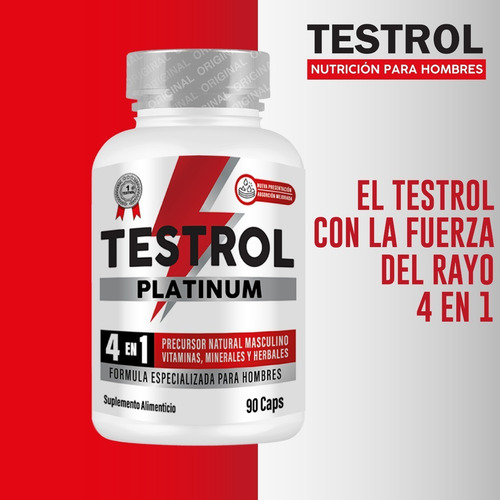 Testrol + Arginina Platinum Paquete 2 Piezas - 90 Capsulas Sabor Sin sabor